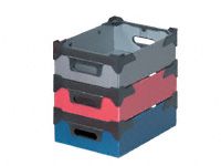 Polypropylene stacker box 125mm high