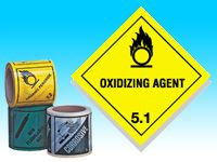 Roll of hazard diamonds - Oxidising Agent