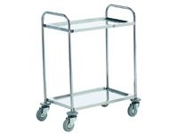 Stainless Steel 2 Tier Shelf Trolley - 100kg