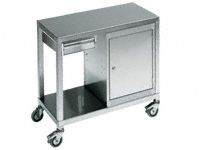 Stainless steel 2 tier Trolley & Cabinet / Drawer