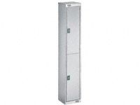 Stainless Steel Storage Lockers - 2 Compartments