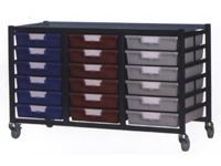 Standard Width Tray Triple Shelving System 740mm H