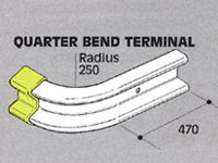 Std duty Safety Barrier Quarter Bend Terminal