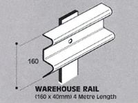 Std duty Safety Barrier Rail, 4m length