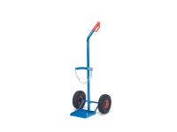 Steel bottle trolley, pneumatic tyres