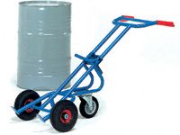 Fetra Steel Drum Trolley, pneumatic tyres & castor wheel