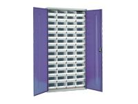 Steel storage cabinet, model 3 with eco white bins