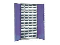 Steel storage cabinet, model 3 with white bins