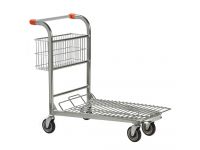 Stock trolley with rear basket 320kg capacity