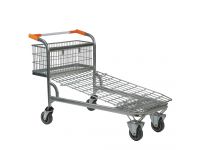Cash and Carry stock trolley with sprung base. complete with basket. 500kg capacity