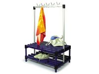 Strong Plastic Dble Side Changing Benches inc Hooks, ShoeRacks