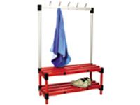 Strong Plastic Sngle Side Changing Benches inc Hooks, ShoeRacks