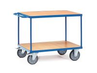 Fetra Table top Cart 1000x700mm with 2 timber shelves