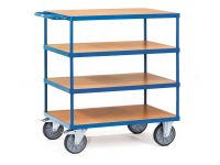 Fetra Table top Cart 1000x700mm with 4 timber shelves