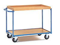 Fetra Table Top Cart 850x500mm, top shelf 50mm rim