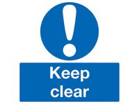 Temporary Keep Clear sign