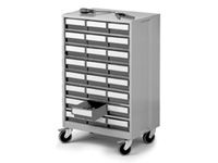 Treston High density storage cabinet, 24 grey bins