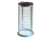 Galvanised Sack Holder Black Lid