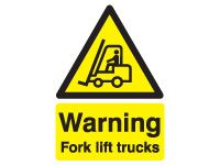 Warning Fork Lift Trucks Safety Signs