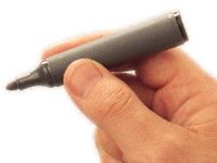 Water based black permanent marker pen