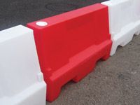 Water filled barrier, red