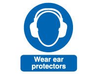 Wear Ear Protectors Safety Signs - 400 x 300mm