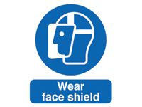 Wear Face Shield Mandatory Signs - 400 x 300mm