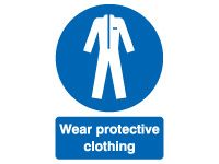 Wear Protective Clothing Safety Signs - 210 x 148mm