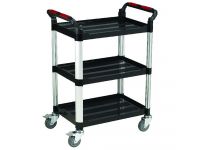 Standard Utility Plastic 3 Shelf Trolley