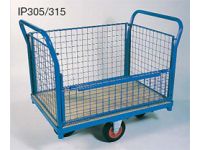 Wire mesh Box Truck angle framed, half open sided