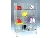 Wire Mesh Storage Lockers - 12 Compartment Open Front