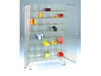 Wire Mesh Storage Lockers - 20 Compartment Open Front