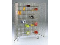 Wire Mesh Storage Lockers - 40 Compartment With Doors