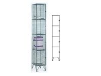 Wire Mesh Storage Lockers With 4 Compartments