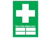 Your First Aiders Large Safety Signs