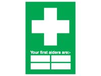 Your First Aiders Large Safety Signs